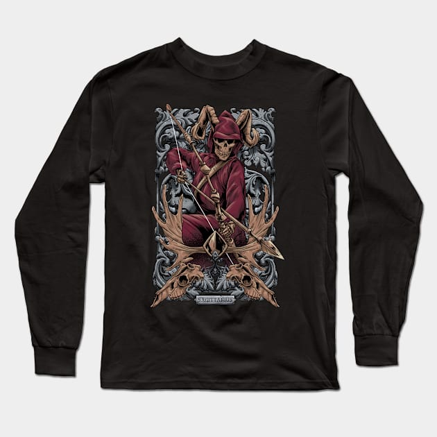 Sagittarius Long Sleeve T-Shirt by Chack Loon